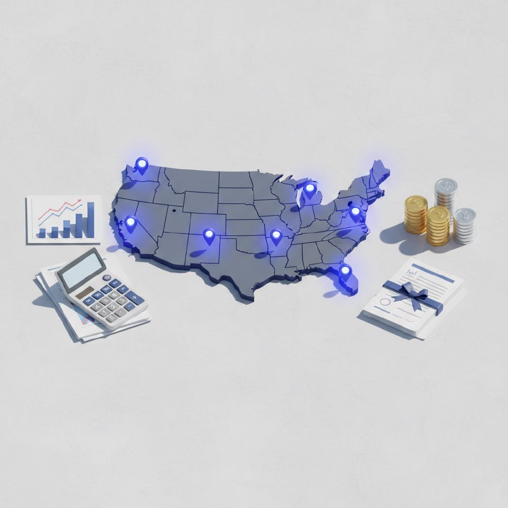 Map of US states where online casino is legal in 2026